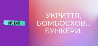 Укриття, бомбосховища, бункери.