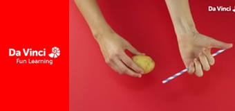 Умная наука - Эксперимент с соломинкой, протянутой сквозь картофелину