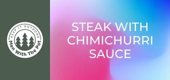 Steak with chimichurri sauce