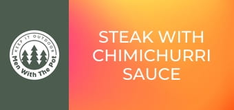 Steak with chimichurri sauce
