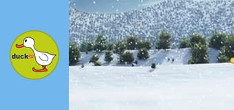 Small - But Hardworking - Carving an ice bunny sculpture