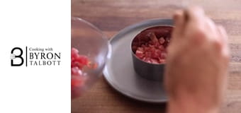 Tuna Tartare and Lox Bagel