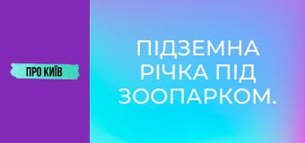 Підземна річка під зоопарком. Струмок Піщаний.