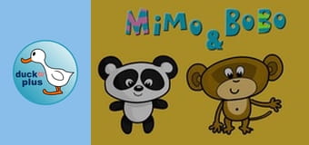 Mimo & Bobo - Raking leaves