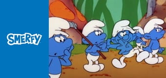 Odmierzacz smerfoczasu / Osiłek i smerfowózek Odmierzacz smerfoczasu / Osiłek i smerfowózek