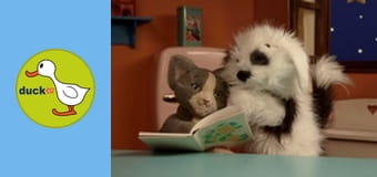 Margo and Felix - Fetching stars!