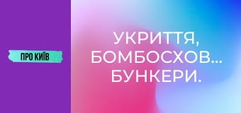 Укриття, бомбосховища, бункери.