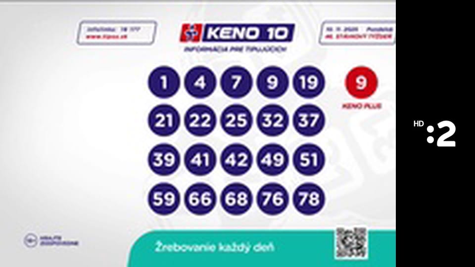Informácia pre tipujúcich: KENO 10, KENO Joker, Extra výplata, Všetko alebo nič E45