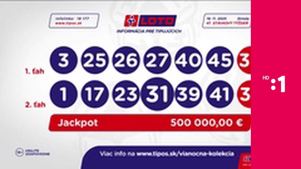 Informácia pre tipujúcich: KENO 10, Keno Joker, Loto, Loto 5 z 35, Joker, Všetko alebo nič E93