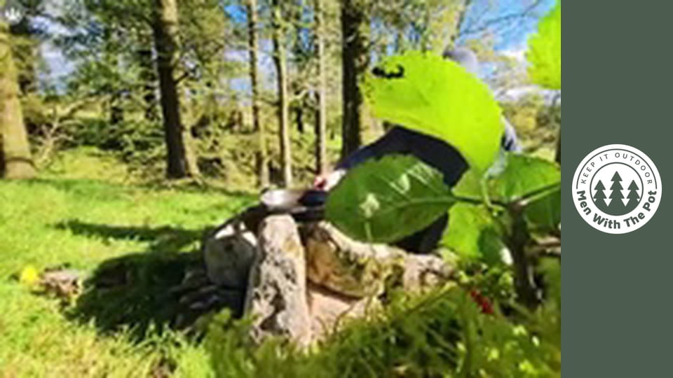 Juicy Steak Cooked on a Campfire