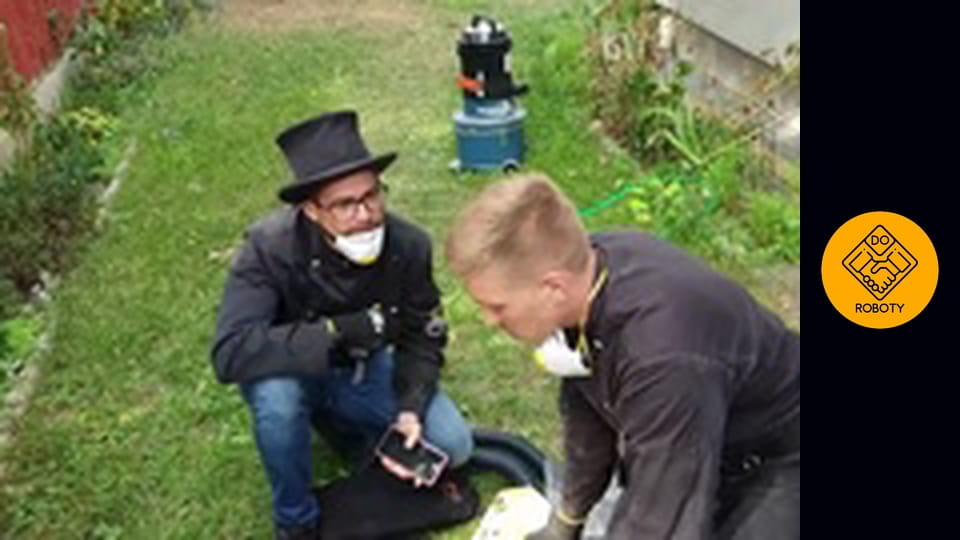 PRZEPCHAŁEM ZAPCHANY KOMIN - PRACA NA WYSOKOŚCI