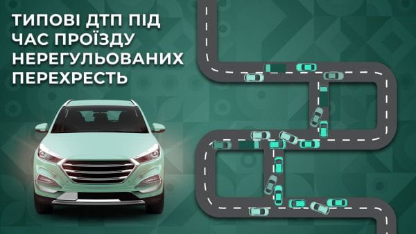 26. Типові ДТП під час проїзду нерегульованих перехресть