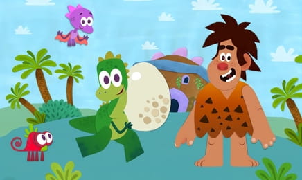 Dino & the Egg Hunt E2 - The egg hunters jump on geysers and search the ice cave