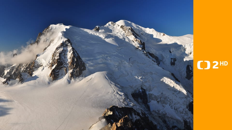 Bílá zima v horách Evropy