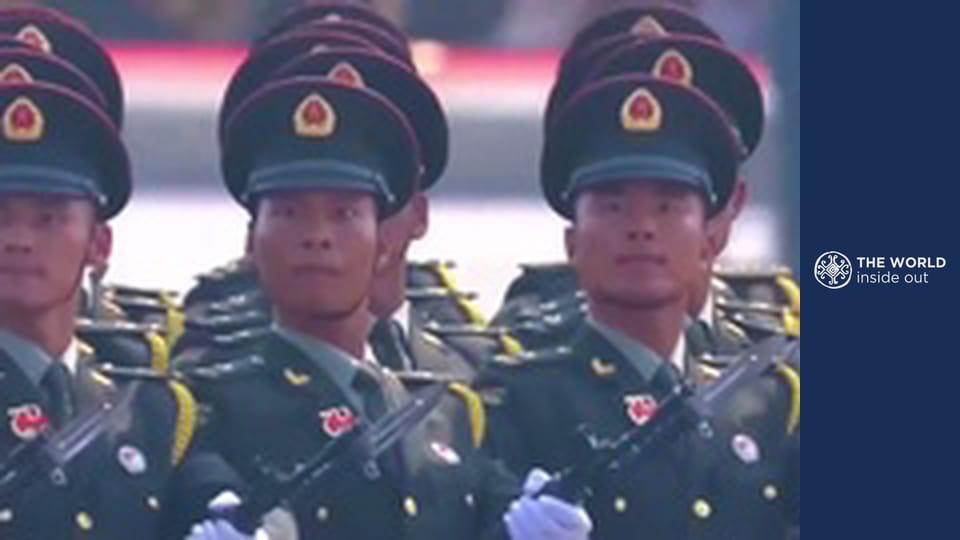 Beijing Parade, the Great Wall, and Peking duck. China.