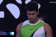Теннис. Australian Open. Мужчины. Финал. Карлос Алькарас (Испания) - Новак Джокович (Сербия).